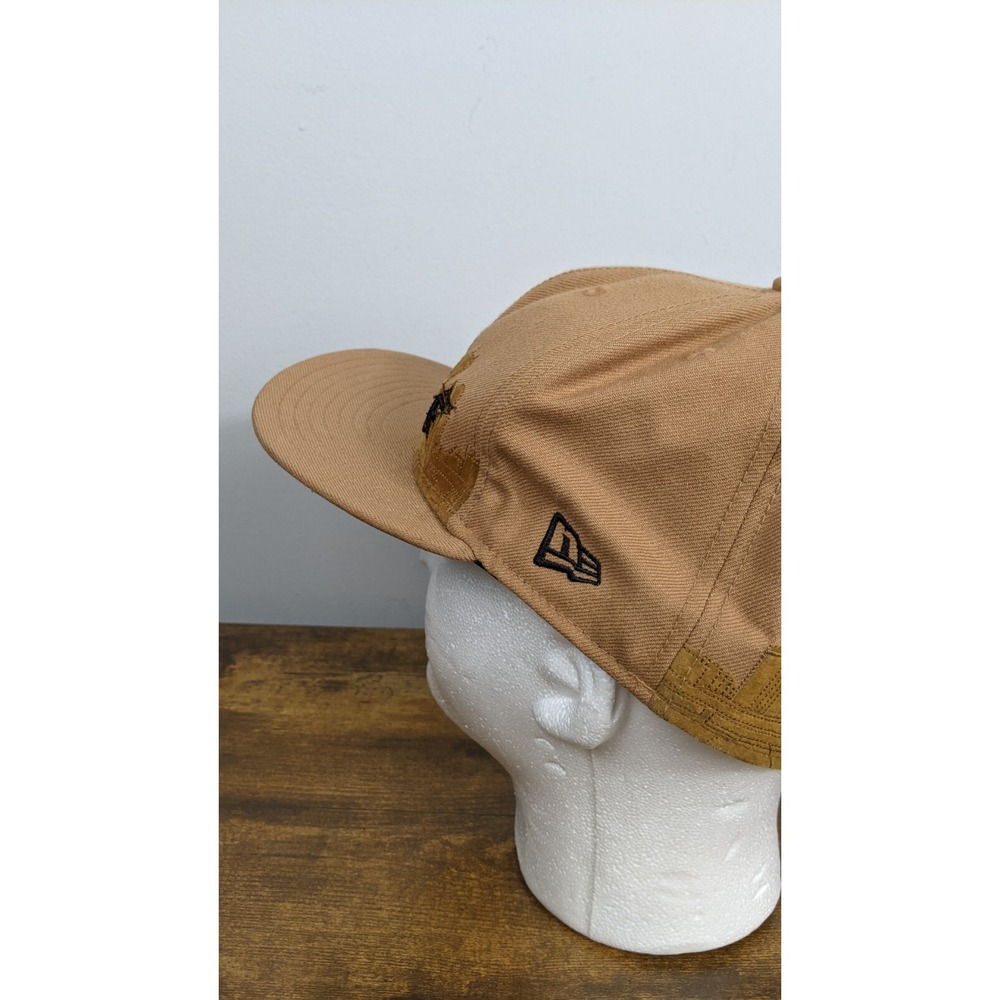 New Era 59FIFTY Florida Marlins Hat 7 3/4 Brown Fitted Cap Suede City Skyline ML - Picture 8 of 16